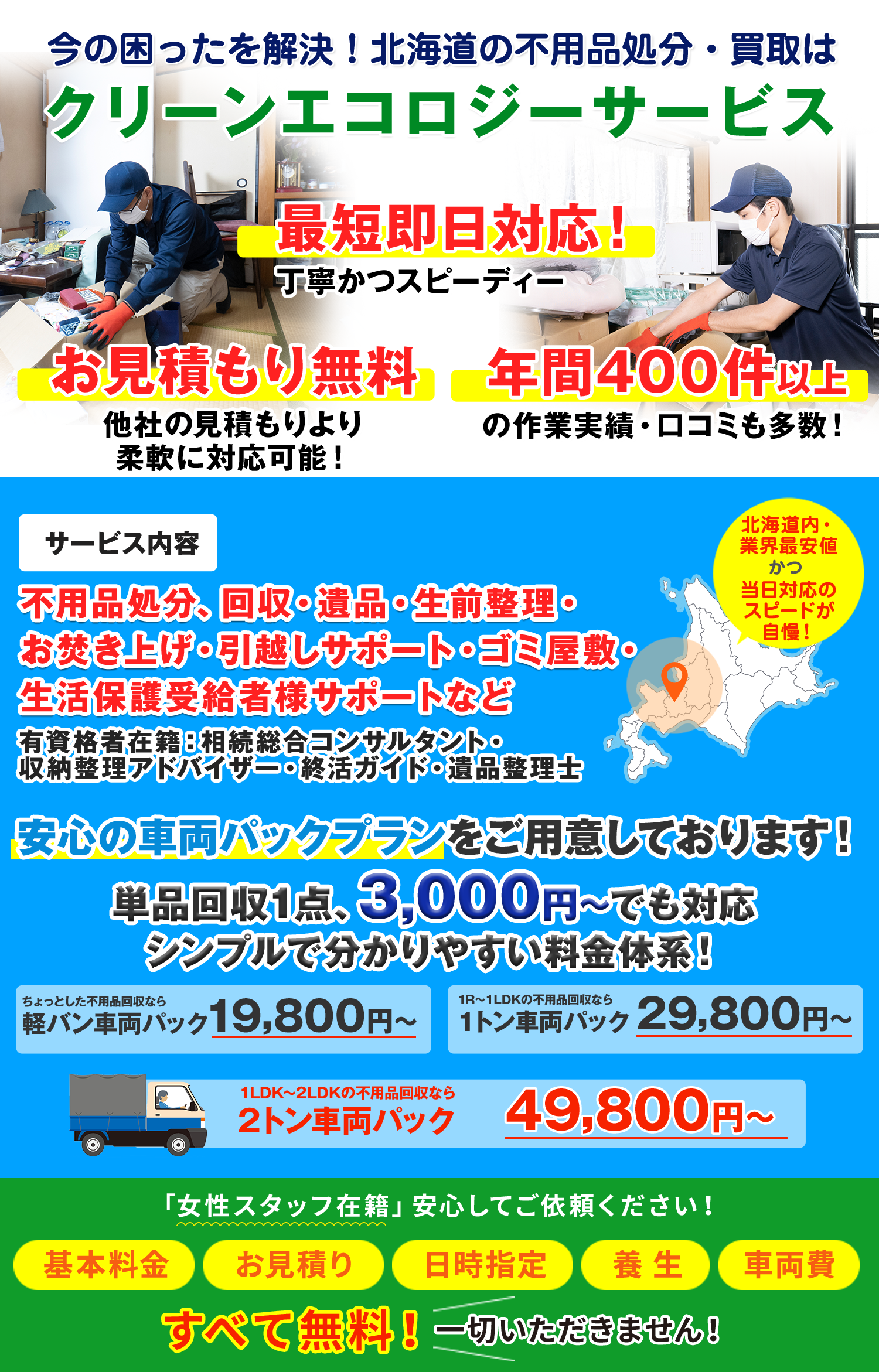 今の困ったをスピード解決！不用品サポートサービス
